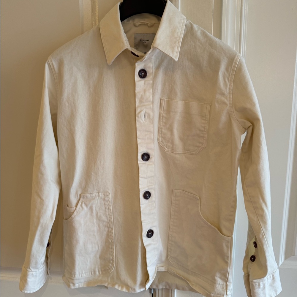 Men's Percival Cream Shirt Jacket